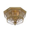 ELSTEAD Newbury QZ-NEWBURY-F-PB 3 Light Flush Mount
