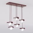 EMIBIG 1761/6 FLORA 6 BURGUNDY OPAL Lampa wisząca