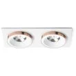 RENDL R13255 SHARM SQ II wpuszczana biała miedź 230V LED 2x10W 24° 3000K