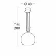 KOLARZ 0392.31+1L.3.AQ.BG LUNA lampa wisząca złoto 24K