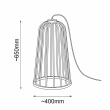 ANTIGO Lampa podłogowa no. moon I F - Czarna (650 mm) 2015