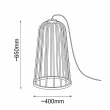 ANTIGO Lampa podłogowa no. moon I F - Platyna mat (650 mm) 2009