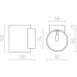 RENDL R12739 TUBA W ścienna matowy biały 230V G9 33W