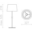 RENDL R12484 ESPLANADE stołowa czarna/biała chrom 230V E27 42W