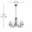 KOLARZ 330.88.8C IMPERIAL żyrandol
