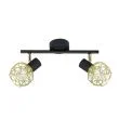 CANDELLUX 92-66336 ACROBAT LAMPA SUFITOWA LISTWA 2X40W E14 CZARNY KLOSZ ZŁOTY