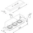AQFORM 37013 SQUARES 50x3 trimless 230V wpuszczany