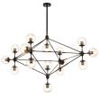 Step into Design ST-9047-15 Lampa wisząca ASTRIFERO-15 bursztynowo czarna 110 cm
