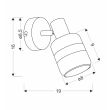 CANDELLUX 91-13415 YUKI LAMPA KINKIET CZARNY MATOWY 1X15W E14 KLOSZ DYMIONY