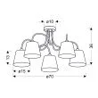 CANDELLUX 35-70753 LUK LAMPA WISZĄCA 5X40W E14 CHROM