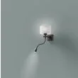 CANDELLUX 21-75499 POLO KINKIET 1X40W E27 + 2W LED CZARNY ABAŻ. OKRĄGŁY SZARY