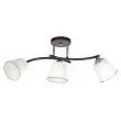 CANDELLUX 33-22639 GRECO LAMPA SUFITOWA CZARNY+ZŁOTY 3X40 E27 KLOSZ BIAŁY