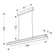 CANDELLUX STUDIO A0011-320 CURACOA lampa wisząca 33W LED 4000K