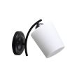 CANDELLUX 21-22684 ESNYR LAMPA KINKIET CHROMOWY+CZARNY 1X40 E27 KLOSZ BIAŁY