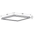 CANDELLUX 10-66848 NEXIT PLAFON 40X40 24W LED IP44 SATYNA+BIAŁY 3000K