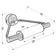 CANDELLUX 22-27842 MAJOR KINKIET ŁAZIENKOWY 2X40W G9 SATYNA NIKIEL