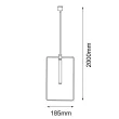 ANTIGO Lampa wisząca Faro prostokąt - Mosiądz polerowany (185 mm) 8288