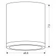 CANDELLUX 2273624 LAMPA SUFITOWA TUBA 5W LED 4000K DREWNIANY+BIAŁY ŚR. 6,8 CM
