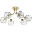 DAR YIS6435 YISKA 6LT SEMI FLUSH GOLD