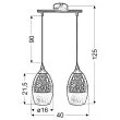 CANDELLUX 32-51578 CELIA ZWIS 2X60W E27 SREBRNY