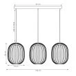 EMIBIG 1699/3 MANTRA 3 BLACK Lampa wisząca