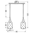 CANDELLUX 32-51929 HAMP ZWIS 2X60W E27 BIAŁY