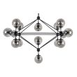 King Home MD10230-15 Lampa wisząca PLANETARIO 15 czarna - klosze dymione