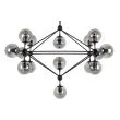 King Home MD10230-15 Lampa wisząca PLANETARIO 15 czarna - klosze dymione