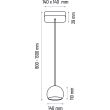 HELLUX 8540155 Lampa wisząca biała Balli Kule 1pł