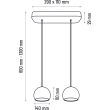 HELLUX 8540255 Lampa wisząca biała Balli Kule 2pł