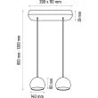 HELLUX 8540219 Lampa wisząca czarna Balli Kule 2pł