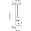 HELLUX 8540503 Lampa wisząca BALLI-3 (plafon)