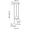 HELLUX 8540503 Lampa wisząca BALLI-3 (plafon)