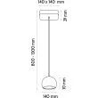 HELLUX 8540109 Lampa wisząca BALLI-1