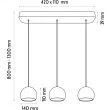 HELLUX 8540309 Lampa wisząca BALLI-3