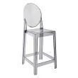 KING HOME KH010100226 Krzesło barowe VICTORIA 65 cm dymione - poliwęglan