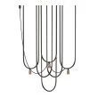 ANTIGO Lampa wisząca Udin 3 - Czarna-platyna mat 9784