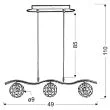 CANDELLUX 33-85743 STARLET ZWIS 3X40W G9 CHROM/TRANSPARENT