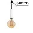 AZZARDO AZ3113 ZIKO E27 6 METERS WHITE DECORATIVE COMPONENT WHITE