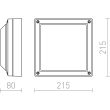 RENDL R12564 DELTA 215 natynkowa antracyt 230V E27 18W IP54