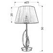 CANDELLUX 41-55071 DIVA LAMPKA GABINETOWA 1X60W E27 CHROM/MIEDŹ