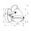 CANDELLUX 91-13293 CRAZY LAMPA KINKIET CZARNY 1X15W GU10 KLOSZ BEZBARWNY