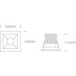ONE LIGHT 50130B/W/C Azalas 3 biały downlight LED 4000K 30W 750mA