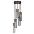 SIGMA 33461 FOBIA 5 lampa wisząca koło czarny/złoty