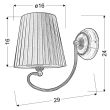 WYPRZEDAŻ CANDELLUX 21-33963 MOZART LAMPA KINKIET 1X60W E27 PATYNOWA MIEDŹ MIODOWY