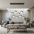 EMIBIG 1758/9 FLORA 9 BLACK OPAL Lampa wisząca
