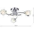 DAR SEA5346 SEATTLE 3LT SEMI FLUSH SAT CHR