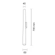 ANTIGO Kinkiet Yabu K1 - Czarny (700 mm) 4426