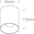 ONE LIGHT 12120Z/B/W Trizin 2 czarny cylinder COB LED 3000K 20W + czarny & mosiężny