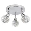 CANDELLUX 98-67708 BOLO PLAFON 3X6W LED SMD GŁÓWKA OKRĄGŁA 1E Z PRZEGUBEM KLOSZ WYMIENNY KD SYSTEM CHROM/BEZBARWNY